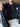 2pcs Quilted Pocket Black Long Sleeve Top