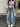 American Retro Blue Curved Blade Jeans