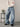1pc American Distressed Washed Loose Fit Jeans