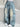 Y2K Style Washed Faux Denim Cargo Pants