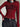 Y2K Red Distressed Slim-Fit Sweater
