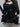 Dark Gothic Lace-Trimmed Long Sleeve Top