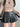 Elegant Skirt Pants Buckle Straps leather skirt