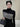 Half-and-Half High Neck Off-Shoulder T-Shirt