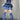 Y2K Denim Star Print Knit Leg Warmers