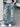 Y2K Style Washed Faux Denim Cargo Pants