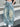 Y2K Style Washed Faux Denim Cargo Pants