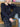 2pcs Quilted Pocket Black Long Sleeve Top