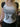 Gothic Print T-Shirt with Contrast Lace Trim