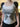 Gothic Print T-Shirt with Contrast Lace Trim