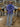 ACID-WASH BARBED WIRE DESIGN STRAIGHT LEG LONG PANTS