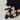 ANKLE TIE BALLET FLATS WITH BLACK RIBBONS