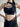 ASYMMETRICAL BLACK CROP TOP COTTON BLEND SUMMER