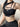 ASYMMETRICAL BLACK CROP TOP COTTON BLEND SUMMER