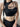 ASYMMETRICAL BLACK CROP TOP COTTON BLEND SUMMER