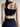 ASYMMETRICAL BLACK CROP TOP COTTON BLEND SUMMER