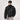 ASYMMETRICAL BLACK PUFFER JACKET WITH TURN-DOWN COLLAR AND COTTON LINING