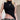 ASYMMETRICAL BLACK TOP STAR EMBLEM STARGIRL AESTHETIC
