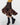 ASYMMETRICAL BROWN SKIRT: MODERN FASHION VEGAN LEATHER