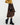 ASYMMETRICAL BROWN SKIRT: MODERN FASHION VEGAN LEATHER