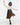 ASYMMETRICAL BROWN SKIRT: MODERN FASHION VEGAN LEATHER