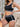 ATHLETIC SET TWO-PIECE COLOR BLOCK KNIT FABRIC
