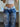 BAGGY HEART PATTERN CARGO JEANS WITH EMBELLISHMENTS
