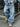 BAGGY LIGHT BLUE JEANS WASHED FINISH LOOSE FIT