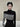 Half-and-Half High Neck Off-Shoulder T-Shirt