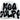 BEANIE BLACK AND WHITE PATTERNED MEA CULPA BEANIS