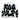 BEANIE BLACK AND WHITE PATTERNED MEA CULPA BEANIS