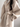 BEIGE BELTED TRENCH COAT WITH LAPEL COLLAR AND SLIM FIT DESIGN
