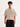 BEIGE DISTRESSED T-SHIRT CREW NECK LOOSE FIT SOLID COLOR