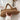 BEIGE KNIT TOTE BAG WITH FIXED SHOULDER STRAPS