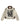 BEIGE LONG SLEEVE JACKET WITH DOG GRAPHIC AND LAPEL COLLAR