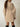 BEIGE OVERSIZED SHIRT DRESS WITH LAPEL NECKLINE AND LOOSE FIT