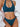 BEIGE RIBBED HALTER BIKINI SET SLEEK BACKLESS DESIGN