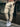 BEIGE SKULL SWEATPANTS SLIGHT STRETCH WITH POSITIONING PRINTING