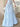 Summer Blue Floral A-Line Skirt