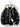 BLACK AND WHITE HOODED PUFFER JACKET MEN WINTER COAT
