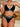 BLACK AND WHITE LINGERIE ENGLISH LETTER BRA PANTIES SET