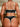BLACK AND WHITE LINGERIE ENGLISH LETTER BRA PANTIES SET