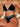 BLACK AND WHITE LINGERIE ENGLISH LETTER BRA PANTIES SET