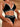 BLACK AND WHITE LINGERIE ENGLISH LETTER BRA PANTIES SET