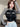 BLACK AND WHITE ZIP-UP CROP TOP Y2K VINTAGE SPRING LONG SLEEVE