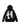 BLACK ANGEL GRAPHIC HOODED TERRY CLOTH PULLOVER