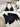 BLACK BIKINI SET AND SARONG: SPANDEX FABRIC TEXTURE