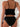 BLACK BIKINI SET SOLID COLOR TWO-PIECE