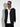 BLACK BLAZER WITH DECORATIVE TRIM - LOGO VELVET SUIT