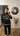 BLACK BREAK KNIT SWEATER WITH SMART BREAK TEXT